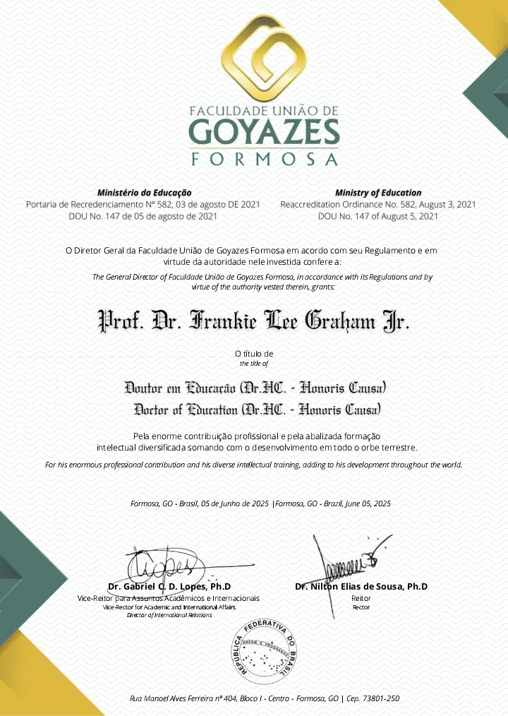 Prof. Frankie+UniGoyazes Honorary Doctorate